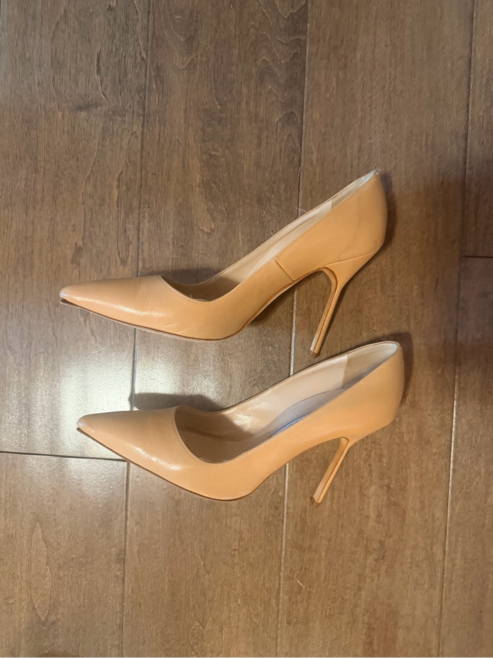 Manolo Blahnik Nude BB Pointed-Toe Leather Pumps 36.5 - Picture 3 of 8